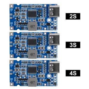 2s 3S 4S BMS 4.5V-15V 18W 2A แบตเตอรี่ลิเธียมโมดูลชาร์จสนับสนุน QC Fast Charge board Type-C