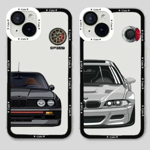 แฟชั่น JDM Dream รถสําหรับ Xiaomi POCO X6 F5 X5 X4 X3 M6 F6 Pro F3 Mi 14T 13T 15 12T 11T Pro Mi 11 Lite 5G NE กีฬารถใสกันกระแทกซิลิโคนนุ่ม
