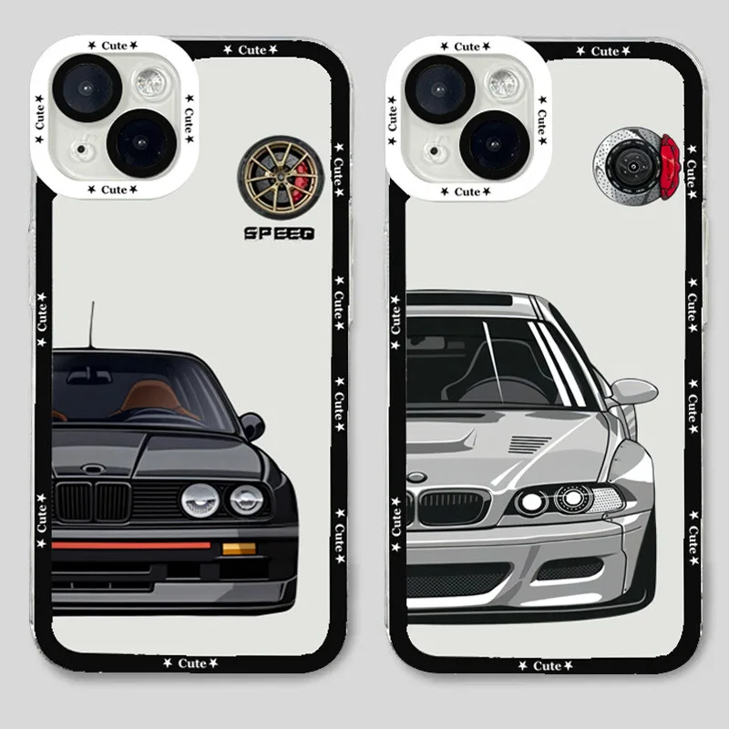 แฟชั่น JDM Dream รถสําหรับ Xiaomi POCO X6 F5 X5 X4 X3 M6 F6 Pro F3 Mi 14T 13T 15 12T 11T Pro Mi 11 Lite 5G NE กีฬารถใสกันกระแทกซิลิโคนนุ่ม