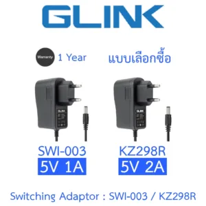 GLINK Switching Adaptor Adapter 5V 1A / 5V 2A มี Surge Protection รุ่น SWI-003 / KZ298R - แบบเลือกซื้อ