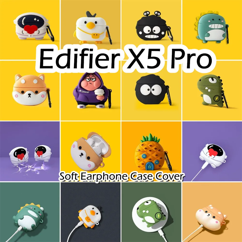 【Case Home 】นําไปใช้กับ Edifier X5 Pro เคส Case เคสหูฟัง การ์ตูนตลก ซิลิโคนนุ่ม เคส เคสหูฟัง NO.1