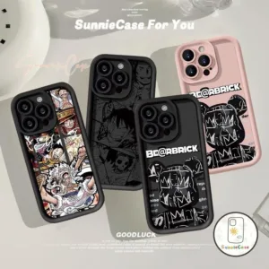 เคสไอโฟน กรณี iPhone 11 13 16 14 12 15 Pro Max  6 6s 8 7 Plus X XR XS Max แบรนด์อินเทรนด์ One Piece Luffy ซอฟท์เคสหมี