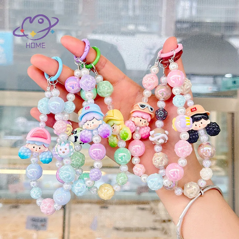 [mayhome] Molinta ลูกปัดโซ่โทรศัพท์มือถือ Charm พวงกุญแจสาวผู้หญิงเคสโทรศัพท์มือถือจี้แฟชั่นพวงกุญแจเชือก {TH}