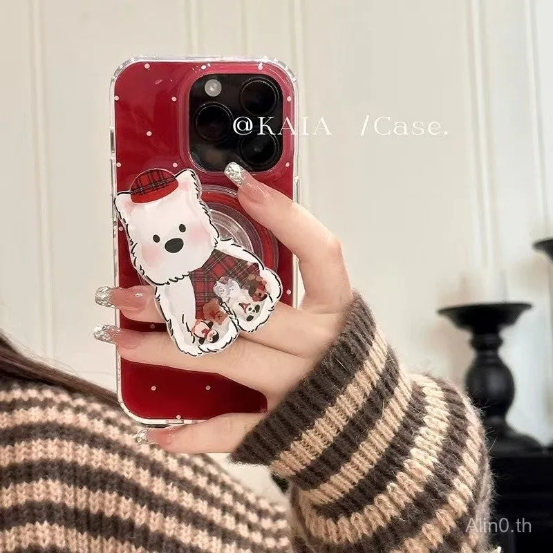 เคสโทรศัพท์สำหรับ iPhone x XS XR xsmax 11 12 13 14 15 16 Pro Max PLUS ปีใหม่จุดคลื่นสีแดง West Heights 4เคสซิลิโคนนิ่มเคสป้องกันการตกกระแทกเคส y05v