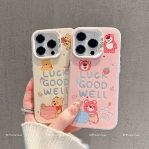 เข้ากันได้กับ iPhone16 iPhone 15 Pro Max  iPhone 13 11 เคสโทรศัพท์เคสโทรศัพท์นุ่มน่ารัก RLTH1161CYK&1162-GSP