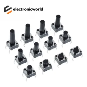10pcs 6X6X4.3/5/6/7/8/9/10/11/12/13/14/15/22MM Tact สวิทช์ปุ่มกด 12V 6*6 4PIN DIP Micro สวิทช์สําหรับทีวี/ของเล่น/ใช้ในบ้านปุ่ม