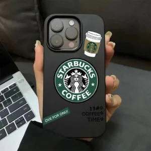 เคสไอโฟน16 15 14 13 12 11 Pro Max Case Luxury Starbucks Coffee Shockproof Matte Compatible เคส iPhone 16PM