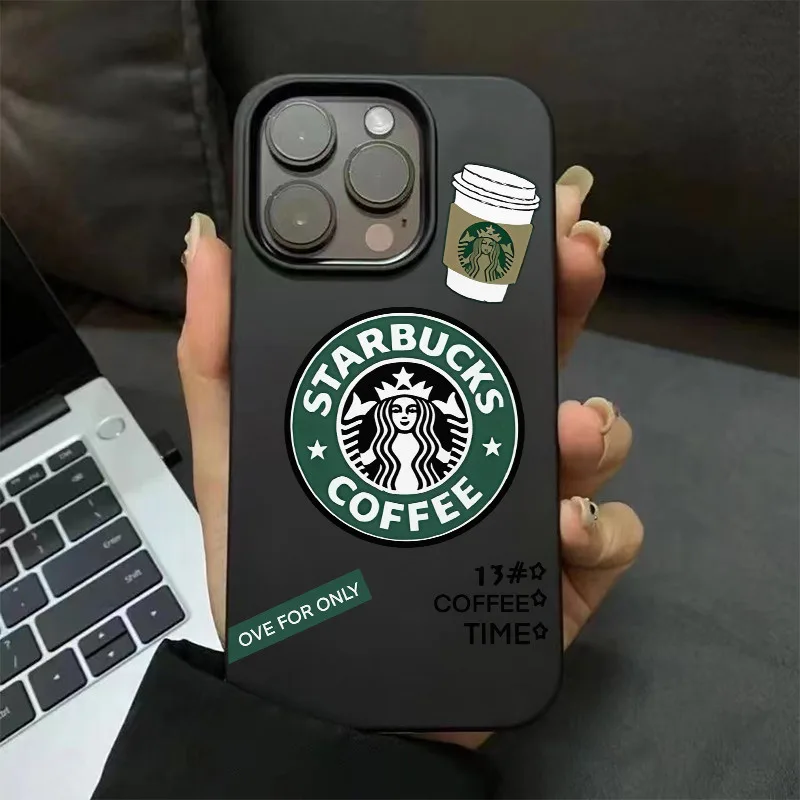 เคสไอโฟน16 15 14 13 12 11 Pro Max Case Luxury Starbucks Coffee Shockproof Matte Compatible เคส iPhone 16PM