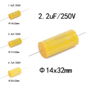 C เสียงแหลม WEAH 1.5uf/2.2uf/3.3uf/4.7uf 250V (สีเหลือง)