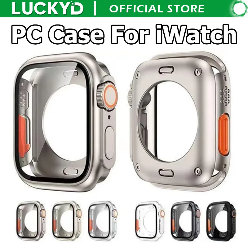 Luckyd Hard PC anti-drop ป้องกัน smart Watch shell สําหรับ Apple Watch series 9/8/7 45 มม.41 มม.