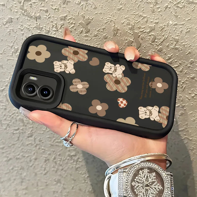 เคสสำหรับ VIVO Y15S Y15A Y01 เคสโทรศัพท์แฟชั่นที่มีซิลิโคนอ่อนนุ่มดูดซับแรงกระแทกและป้องกันการตกเคสป้องกัน