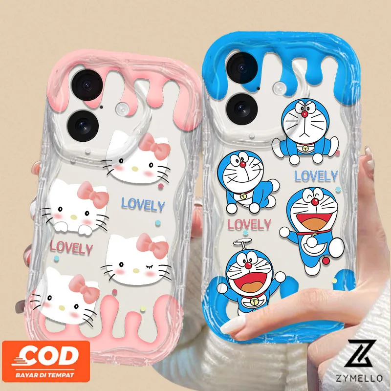 Phone Case VIVO V40 V30 5G V29 S1 V27 5G V27 Pro V27E V25 V25E V23 V23E V15 V20 Pro Liushui Kitty Blue Cat เคสโทรศัพท์มือถือ TPU กันกระแทก