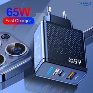 65w แบบพกพา ABS EU/US/UK ข้อมูลจําเพาะ Fast Charger / Type C โทรศัพท์มือถือชาร์จ Home Office Travel Universal หลายเครื่องชาร์จ
