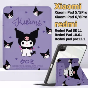 【เคสฝาพับ Redmi / Xiaomi】เคส Redmi Pad SE 11 นิ้ว for เคส Xiaomi pad 6 / 5 Pro เสี่ยวมี่ แพด 5 6 redmi pad pro12.1/pad 10.61 2024รุ่นอัพเกรด 360°หมุนได้ Kuromi เคสแท็บเล็ต Xiaomi