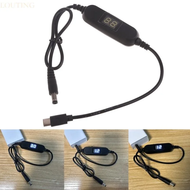 Louting Type C ถึง 5521 สายปรับแรงดันไฟฟ้าสําหรับกล้องเราเตอร์ของเล่น LED Electronics