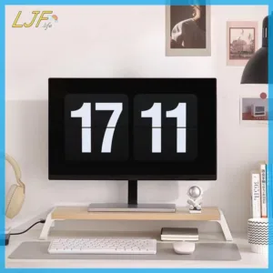 Ljf ขาตั้งจอคอมพิวเตอร์ Riser พร้อม USB HUB แล็ปท็อป PC ผู้ถือหน้าจอเดสก์ท็อปคีย์บอร์ดเมาส์จัดเก็บ Fast Charging TH
