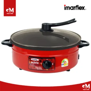 [E-Tax] IMARFLEX กระทะไฟฟ้า รุ่น IP-134 เคลือบ เทปลอน ขนาด 3 ลิตร ฝาแก้ว แบบใหม่ กระทะไฟฟ้าเทปล่อน by GM HOME