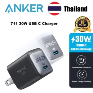 Anker USB C Charger 30W 711 Charger Compact Fast Charger ( ไม ่ พับได ้ )