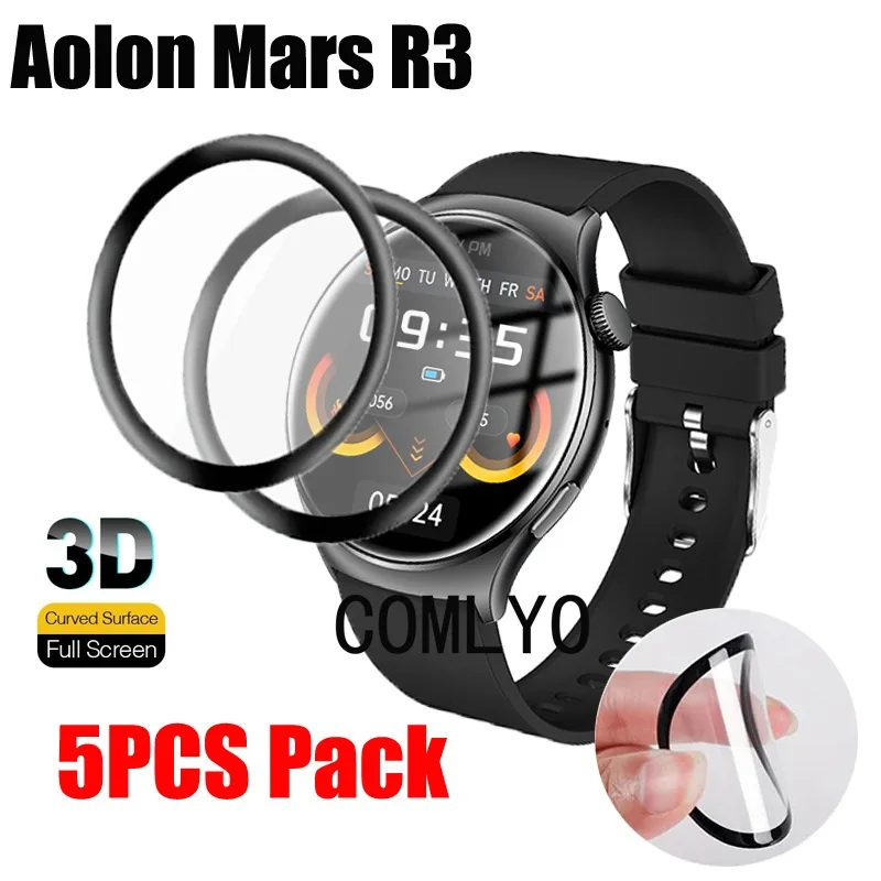สําหรับ Aolon Mars R3 ป้องกันหน้าจอสมาร์ทวอท์ชป้องกันคลุมทั้งหมดฟิล์ม 3D ฟิล์มโค้งฟิล์มนุ่ม
