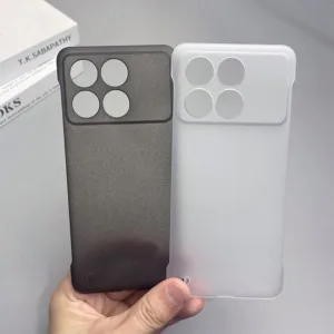 เคสไร้กรอบโปร่งใสบางเฉียบสําหรับ Xiaomi Redmi K70 Pro K70E POCO X6 F6 Pro พลาสติกแข็ง Slim กันกระแทกฝาครอบโทรศัพท์ด้านหลัง