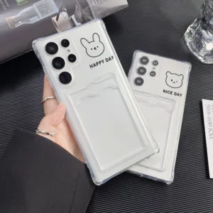 เคสใส สำหรับ  TPU  เคส for Samsung A55 A54 A05s S23 FE S24 S22 Ultra A15 A12 A35 A34 5G ซองใส่บัตรรูปถ่ายแบบใสสำหรับ