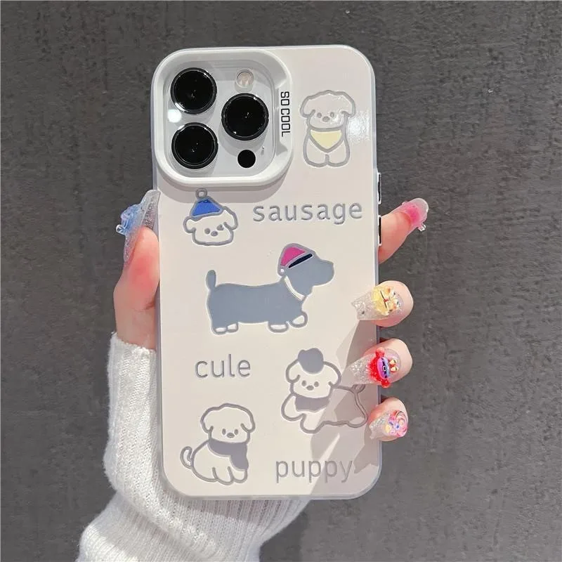เคส การ์ตูนน่ารักลูกสุนัขไส้กรอก cule สร้อยข้อมือ เคสวีโว่ CASE VIVO V40 V30E y20s s1 pro y95 v23e v25 pro y33s v27e v29 y02 y15s y1s y16 y15 y12 y53 y17s y20 y21 y22s y27 y26 y50 y31 y51 y93 CASING