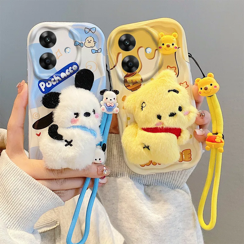 เคส Realme NOTE 60 กรณีโทรศัพท์มือถือ ตุ๊กตาน่ารัก สร้อยข้อมือ TYMR