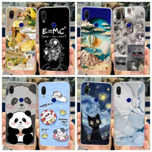สําหรับ Xiaomi Redmi 7 7A redmi7 A 7 กรณีซิลิโคนนุ ่ ม TPU หรูหรา 2024 การออกแบบรูปแบบฝาครอบปลอก