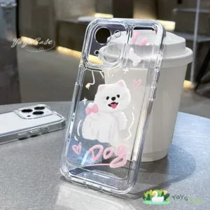 สำหรับ iPhone11 13 CASE For เคสไอโฟน15 14 12 Pro Max X XR XS MAX 7 8 14 15 Plus Cute Dogรุ่น สไตล์ TPU Soft โปร่งใส เคส