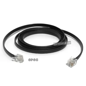 สายโทรศัพท์ หัวแบบเอียงทางซ้าย 6p6c 6 pin คอร์ สายสำเร็จ ความเร็วสูง