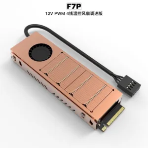เก็บฮาร์ดดิสก์ M.2 SSD หม้อน้ําทองแดงบริสุทธิ์พัดลมม้า RGB สามพิน PWM สี่พินควบคุมอุณหภูมิ PCIE4.0 หม้อน้ํา NVM E Disk