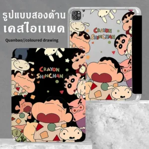 เคสไอแพด gen10 Air4/Air5/Air6 gen7/gen8/gen9 10 2 10 9 11นิ้ว หลังใส สามพับ พร้อมช่องใส่ปากกา รูปแบบการ์ตูน ipad case