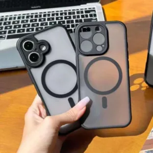 ใหม่! หรูหราสีดําเคลือบ 16 Pro max เคสโทรศัพท์กันแตกพร้อมแม่เหล็กดูดสําหรับ iPhone 15 14 13 12 11 Pro max 16 14plus 15Plus 11Pro แม่เหล็กระดับไฮเอนด์ ผิวสัมผัสที่เป็นมิตร
