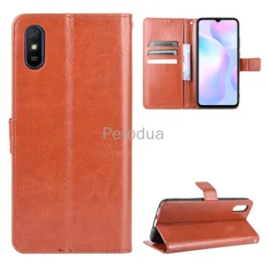 สําหรับ Redmi 9A กรณีพลิกกระเป ๋ าสตางค ์ หนัง PU ปกหลัง Xiaomi Redmi 9A 9 A Redmi9A เคสโทรศัพท ์
