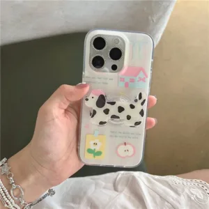 Iphone 15 Pro max 14 Pro max Frosted house ลายลูกสุนัข วัสดุ TPU IMD craft เคสโทรศัพท์พิมพ์สองชั้น