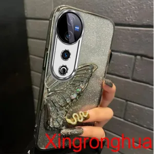 ปลอก Vivo V40 5G V40Pro 5G V30 Pro V30E 5G V29 5G V29E V27 V27E หรูหราความงามผีเสื้อGlitterเงากรณีกันกระแทกนุ่มเต็มรูปแบบวงเล็บ