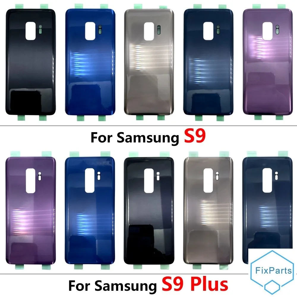 ใหม่ฝาครอบกระจกด้านหลังสําหรับ Samsung Galaxy S9 Plus S9 ฝาครอบแบตเตอรี่ด้านหลังประตูกรณีชิ้นส่วน
