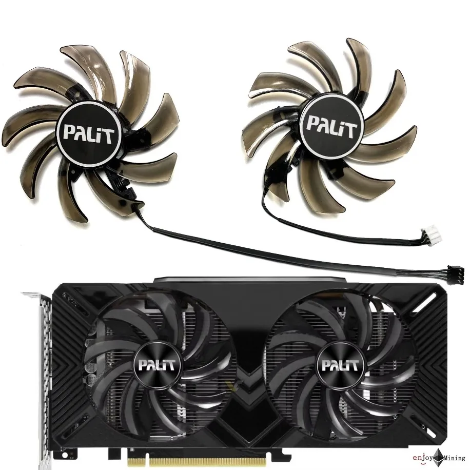 พัดลมการ์ดจอ PALIT  GTX1660 1660S RTX2060 2060S 2070Dual graphics card fan GA91S2U