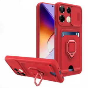 Infinix Hot40 Note40 Smart8 การ์ดแหวนโลหะสไลด์ฝาครอบกล้องเคสโทรศัพท์สําหรับ Infinix Hot Smart Note 40 30 8 Pro Plus HD 4G 5G 40i Anti Scratch โทรศัพท์ปกหลัง Protector