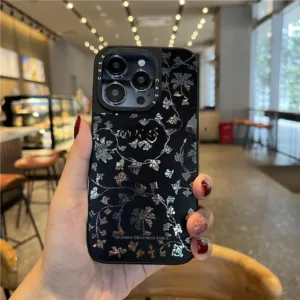 เคสไอโฟน16 15 14 13 12 11 Pro Max Case aesthetic Flowers กันกระแทก กระจกเงา Compatible เคส iphone 11