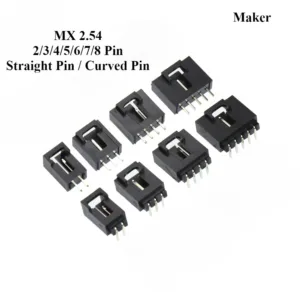 10 ชุด MX2.54 Dupont Connector 2/3/4/5/6/7/8Pin พร้อมเข็มขัดหัวเข็มขัดเดี่ยวแถว 2.54 มม.ตรง Pin โค้ง Pin Housing Terminals