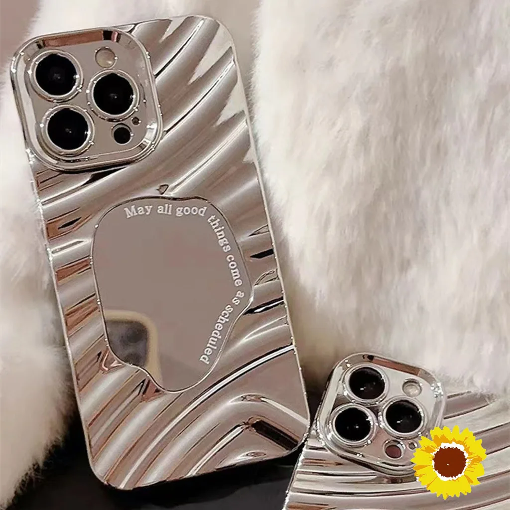 กระจกลายคลื่นเคสโทรศัพท์มือถือก็คือIPhone15 11 Pro Max XR 6 7 8 plus X XS MAX XS 12 14 13 11 15PRO SE2 SE3 13 14pro max