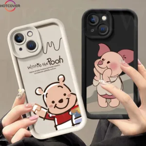 สําหรับvivo Y38 Y28 Y03 V30e Y22 Y22s Y02A Y02T Y50 Y30i Y21e Y21a Y21s Y21t Y33S Y20i Y20SปลอกY20Sปลอกวินนี่เดอะพูห์เคสโทรศัพท์ลูกหมูนุ่มน่ารัก
