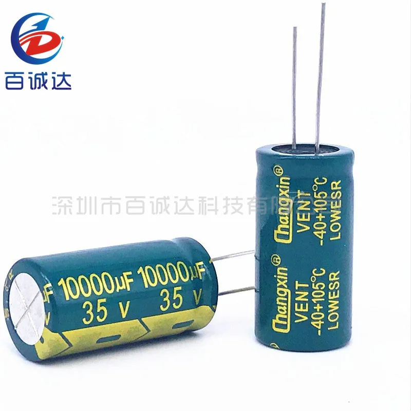 5pcs 35V 10000UF 35V10000UF 10000UF35V 18*35 ความถี่อลูมิเนียม electrolytic capacitor