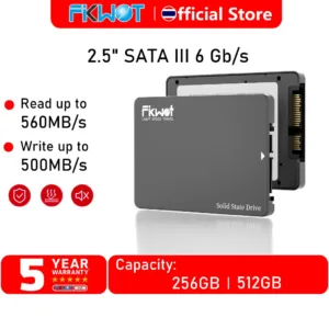 Fikwot FX812 2.5" SATA III SSD 6Gb/s Read 560MB/s Write 500MB/s 3D NAND TLC สำหรับ Laptop/PC