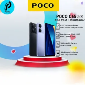 (รับประกันศูนย์ไทย 1 ปี) POCO C65 8GB+256GB ชิปเซ็ตทรงพลัง MediaTek Helio G85 กล้อง AI 3 ตัว 50MP