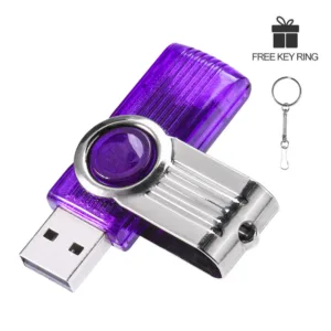 Jaster แฟลชไดรฟ์ USB สีม่วง 64GB แท่งหน่วยความจํากันน้ํา 32GB ไดรฟ์ปากกาความเร็วสูง 16GB ความจุจริง U Disk 8GB สีขาว 4GB
