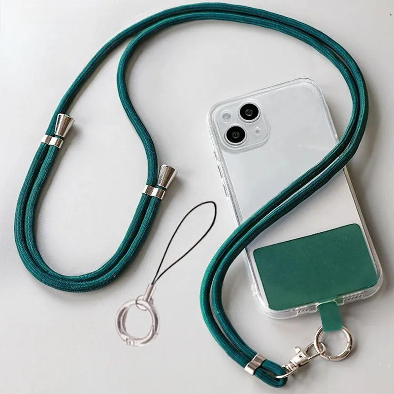 [PYM] เชือกเส้นเล็กโทรศัพท์มือถือกันกระแทกแขวนคอเชือก Cross-body Retractable ปรับผู้ชายผู้หญิง Anti-lost สลิงสายยาว