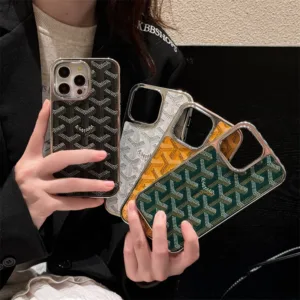 แฟชั่น Electroplated Edge หนังสําหรับ IPhone 16 Pro Max 16Plus 16pro 16promax 15 14 Plus 13 12 ProMax 11 15promax 14promax 13promax 12promax ฝาครอบป้องกัน