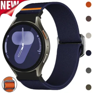 ไนลอนยืดหยุ่น Bullhead Buckle สําหรับ Samsung Galaxy นาฬิกา 7 6 5 4 40 มม.44 มม.สําหรับ Galaxy นาฬิกา 6 classsic 43 มม.47 มม.นาฬิกา 5 Pro 45 มม.นาฬิกาอุปกรณ์เสริม